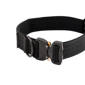 Vanguard 1.5" Tactical Dog Collar featuring heavy-duty construction and metal hardware.