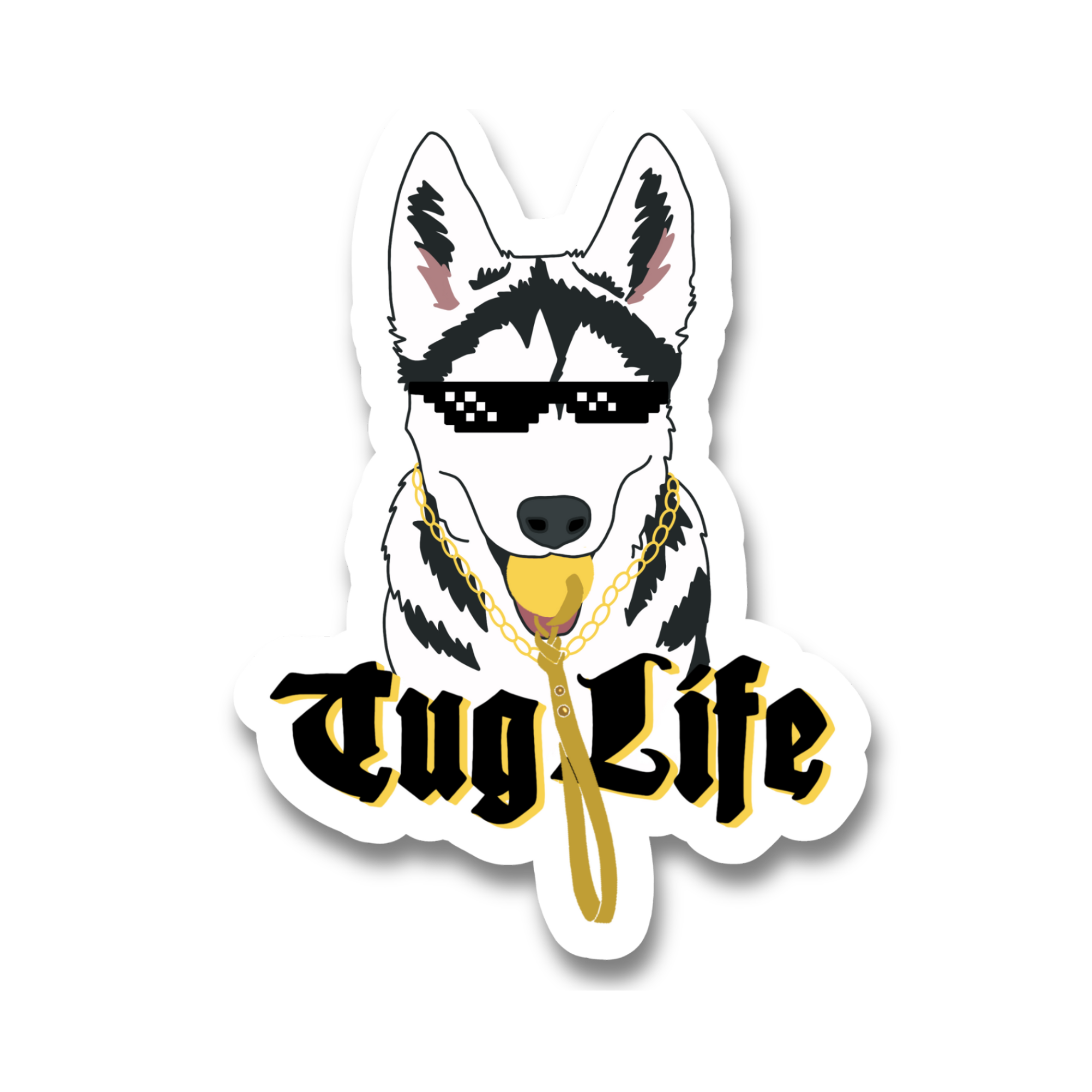 Tug Life Dog Sticker