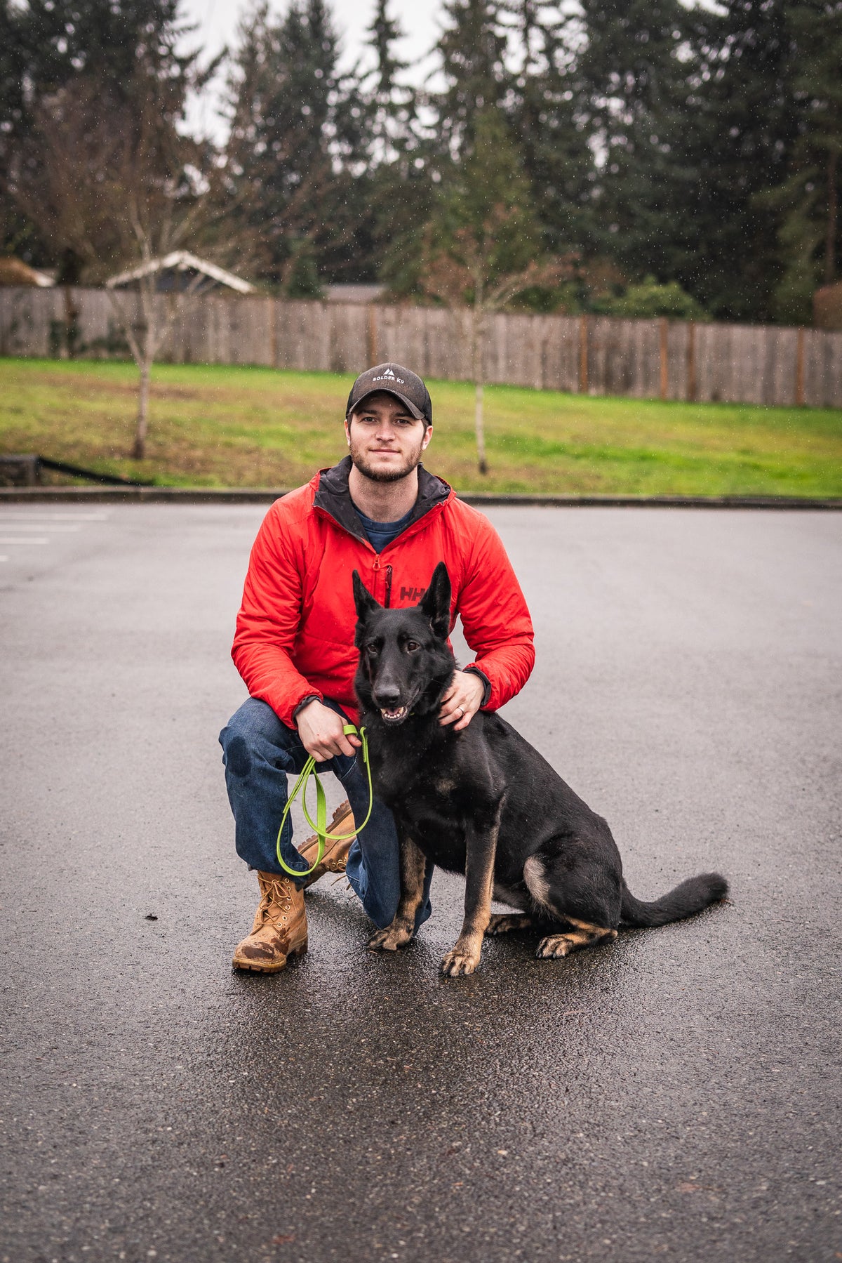 Dog wearing durable Bolder K9 gear that supports rescue organizations