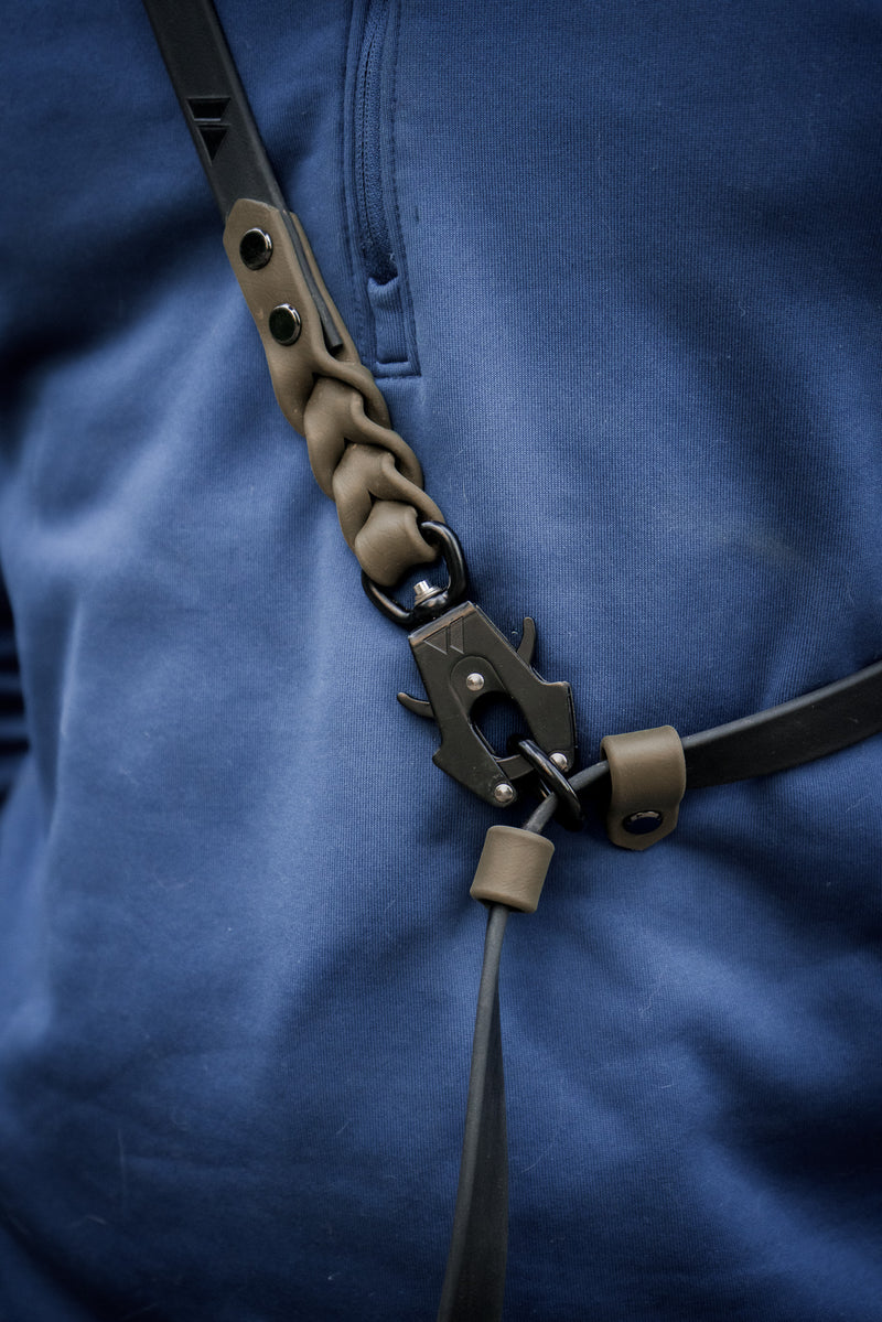 Braided BioThane hands-free leash for active dogs